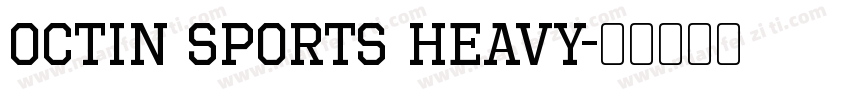 Octin Sports Heavy字体转换